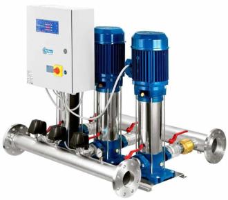 Pump station for increasing pressure in the water supply of private housing