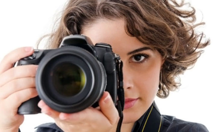 woman with a camera