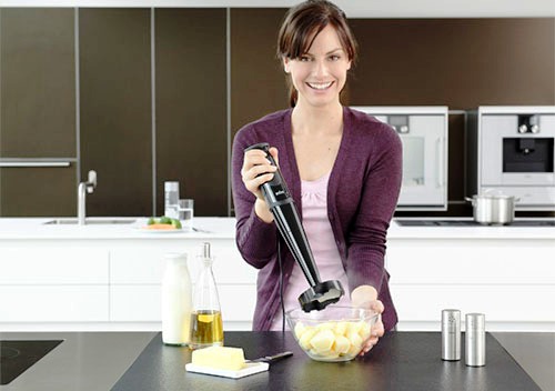 girl with a blender