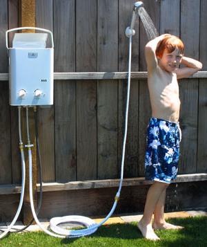 water heater for a summer residence