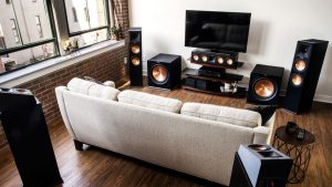 home theater with karaoke